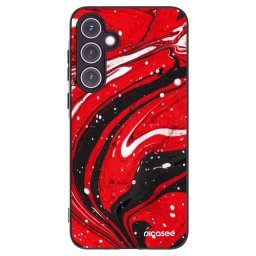 Fekete szilikon tok az alábbi mobiltelefonokra Samsung Galaxy A35 5G A356B - Red black