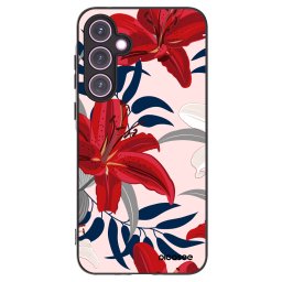 Fekete szilikon tok az alábbi mobiltelefonokra Samsung Galaxy A35 5G A356B - Red Lily