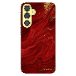 Átlátszó szilikon tok az alábbi mobiltelefonokra Samsung Galaxy A35 5G A356B - Red