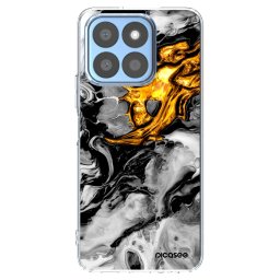 Átlátszó szilikon tok az alábbi mobiltelefonokra Honor X8b - Black Gold 2