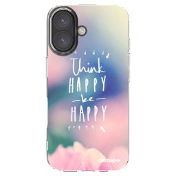 Átlátszó szilikon tok az alábbi mobiltelefonokra Apple iPhone 16 - Think happy be happy