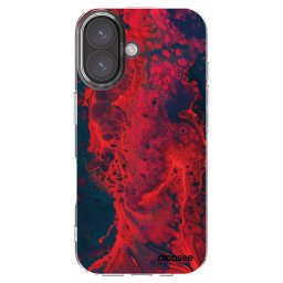 Átlátszó szilikon tok az alábbi mobiltelefonokra Apple iPhone 16 - Organic red