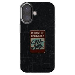 Átlátszó szilikon tok az alábbi mobiltelefonokra Apple iPhone 16 - EMERGENCY