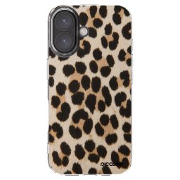 Átlátszó szilikon tok az alábbi mobiltelefonokra Apple iPhone 16 - Brown Tiger