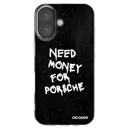 Átlátszó szilikon tok az alábbi mobiltelefonokra Apple iPhone 16 - Black Dollar