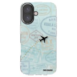 Átlátszó szilikon tok az alábbi mobiltelefonokra Apple iPhone 16 - FLIGHT PATH