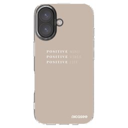 Átlátszó szilikon tok az alábbi mobiltelefonokra Apple iPhone 16 - Positive Vibes