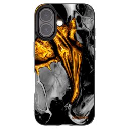 Fekete szilikon tok az alábbi mobiltelefonokra Apple iPhone 16 - Black Gold