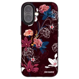 Fekete szilikon tok az alábbi mobiltelefonokra Apple iPhone 16 - Dark Meadow