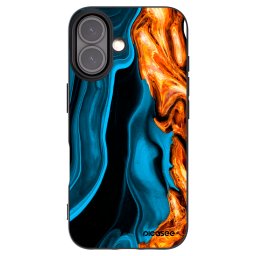 Fekete szilikon tok az alábbi mobiltelefonokra Apple iPhone 16 - Gold blue