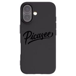 Fekete szilikon tok az alábbi mobiltelefonokra Apple iPhone 16 - Picasee - old logo - black