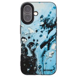 Fekete szilikon tok az alábbi mobiltelefonokra Apple iPhone 16 - Organic blue
