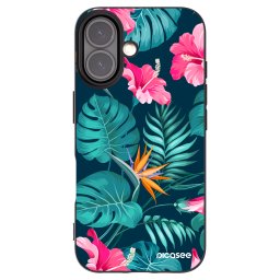 Fekete szilikon tok az alábbi mobiltelefonokra Apple iPhone 16 - Pink Monstera