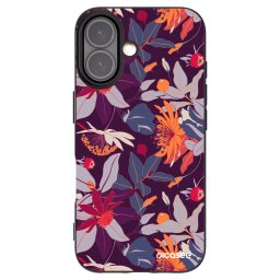 Fekete szilikon tok az alábbi mobiltelefonokra Apple iPhone 16 - Purple Leaf
