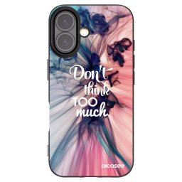 Fekete szilikon tok az alábbi mobiltelefonokra Apple iPhone 16 - Don't think TOO much