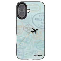 Fekete szilikon tok az alábbi mobiltelefonokra Apple iPhone 16 - FLIGHT PATH