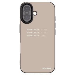 Fekete szilikon tok az alábbi mobiltelefonokra Apple iPhone 16 - Positive Vibes