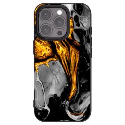 Fekete szilikon tok az alábbi mobiltelefonokra Apple iPhone 16 Pro - Black Gold