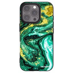 Fekete szilikon tok az alábbi mobiltelefonokra Apple iPhone 16 Pro - Green Gold