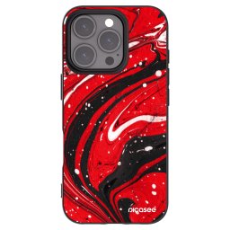 Fekete szilikon tok az alábbi mobiltelefonokra Apple iPhone 16 Pro - Red black