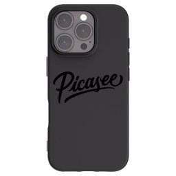 Fekete szilikon tok az alábbi mobiltelefonokra Apple iPhone 16 Pro - Picasee - old logo - black