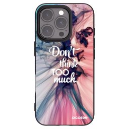 Fekete szilikon tok az alábbi mobiltelefonokra Apple iPhone 16 Pro - Don't think TOO much