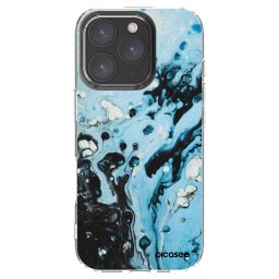 Átlátszó szilikon tok az alábbi mobiltelefonokra Apple iPhone 16 Pro - Organic blue