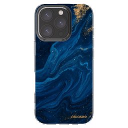 Átlátszó szilikon tok az alábbi mobiltelefonokra Apple iPhone 16 Pro - Blue