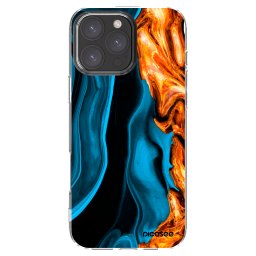 Átlátszó szilikon tok az alábbi mobiltelefonokra Apple iPhone 16 Pro Max - Gold blue