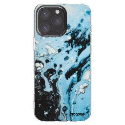 Átlátszó szilikon tok az alábbi mobiltelefonokra Apple iPhone 16 Pro Max - Organic blue