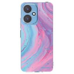 Átlátszó szilikon tok az alábbi mobiltelefonokra Xiaomi Redmi 13C 5G - Pink liquid