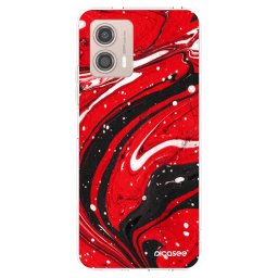 Átlátszó szilikon tok az alábbi mobiltelefonokra Motorola Moto G53 5G - Red black