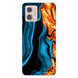 Átlátszó szilikon tok az alábbi mobiltelefonokra Motorola Moto G53 5G - Gold blue