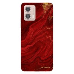 Átlátszó szilikon tok az alábbi mobiltelefonokra Motorola Moto G53 5G - Red