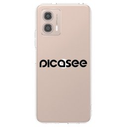 Átlátszó szilikon tok az alábbi mobiltelefonokra Motorola Moto G53 5G - Picasee - new logo - black