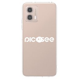 Átlátszó szilikon tok az alábbi mobiltelefonokra Motorola Moto G53 5G - Picasee - new logo - white