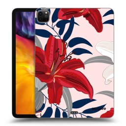 Fekete szilikon tok az alábbi táblagépre Apple iPad Pro 11" 2024 (7.gen.) - Red Lily