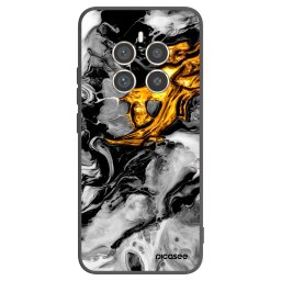 Fekete szilikon tok az alábbi mobiltelefonokra Realme 12 Pro 5G - Black Gold 2
