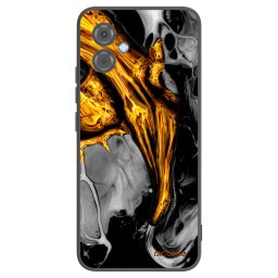 Fekete szilikon tok az alábbi mobiltelefonokra Motorola Moto G14 - Black Gold