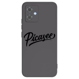 Fekete szilikon tok az alábbi mobiltelefonokra Motorola Moto G14 - Picasee - old logo - black