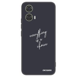 Fekete szilikon tok az alábbi mobiltelefonokra Motorola Moto G24 - Everything is a choice