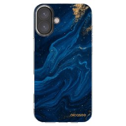 Átlátszó szilikon tok az alábbi mobiltelefonokra Apple iPhone 16 Plus - Blue