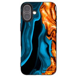 Fekete szilikon tok az alábbi mobiltelefonokra Apple iPhone 16 Plus - Gold blue