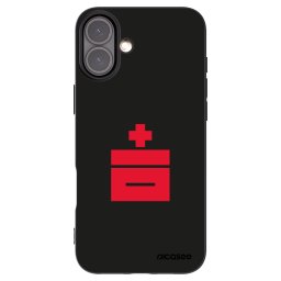 Silikonový černý obal pro Apple iPhone 16 Plus - Le Plastenciaga