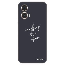 Fekete szilikon tok az alábbi mobiltelefonokra Motorola Moto G85 - Everything is a choice