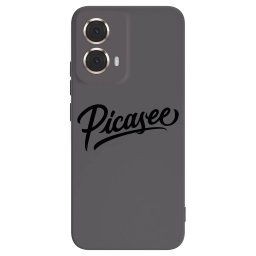 Fekete szilikon tok az alábbi mobiltelefonokra Motorola Moto G85 - Picasee - old logo - black