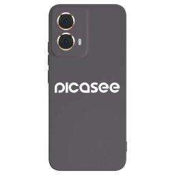 Fekete szilikon tok az alábbi mobiltelefonokra Motorola Moto G85 - Picasee - new logo - white