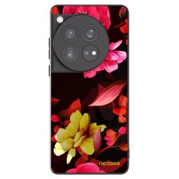 Fekete szilikon tok az alábbi mobiltelefonokra OnePlus 12 5G - Dark Peonny