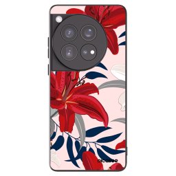 Fekete szilikon tok az alábbi mobiltelefonokra OnePlus 12 5G - Red Lily
