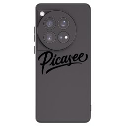 Fekete szilikon tok az alábbi mobiltelefonokra OnePlus 12 5G - Picasee - old logo - black